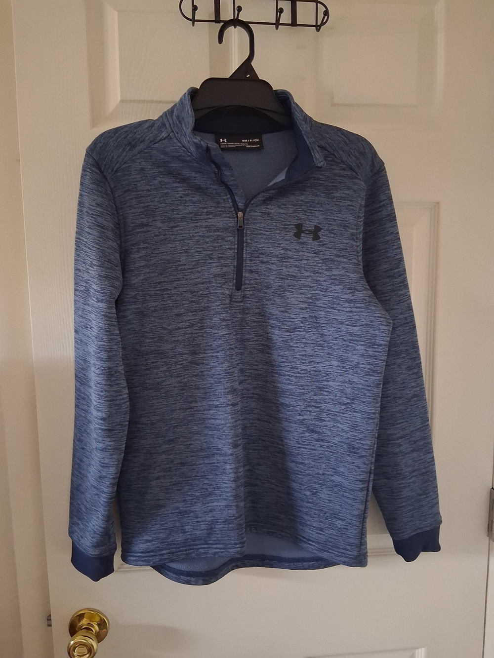 Under Armour Blue Heather 1/4 Zip Athletic Pullover
